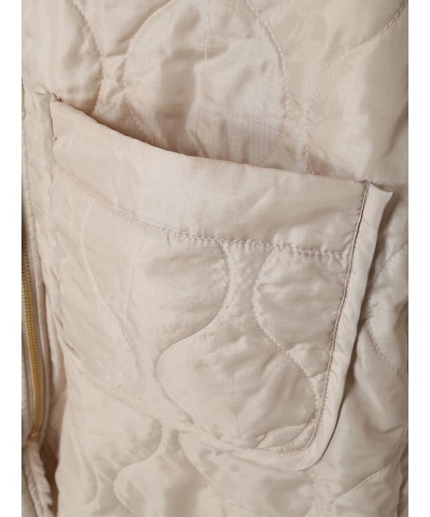 earth music&ecology ファー＆キルティングリバーシブルコート Beige