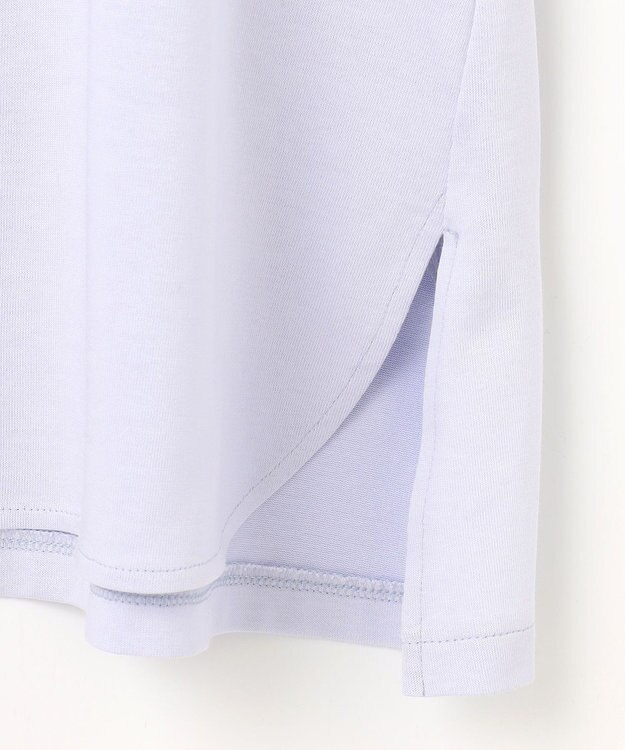 23区 【洗える】エンブロイダリー コンビジャージー カットソー ライラック系