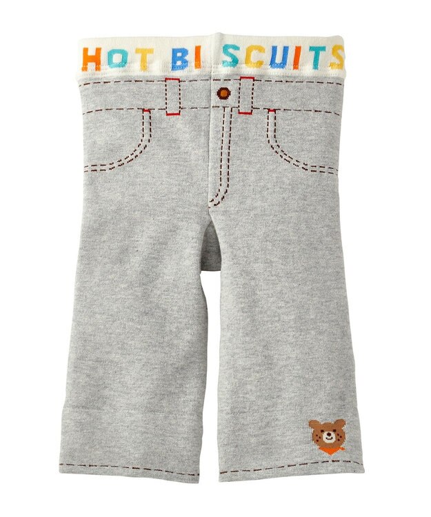 MIKI HOUSE HOT BISCUITS 【70-100cm】 8分丈スパッツ グレー