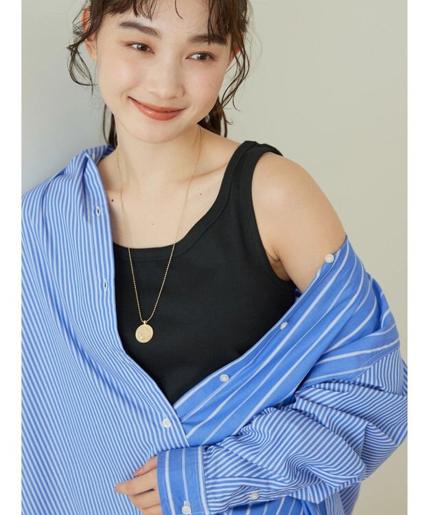 AMERICAN HOLIC Ｄａｉｌｙ！　テレコタンクトップ1 Black