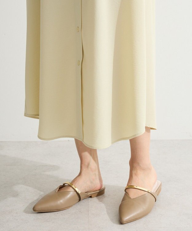 Green Parks ＳＥＴ２点フリルビスチェ＋シャツワンピース Light Khaki