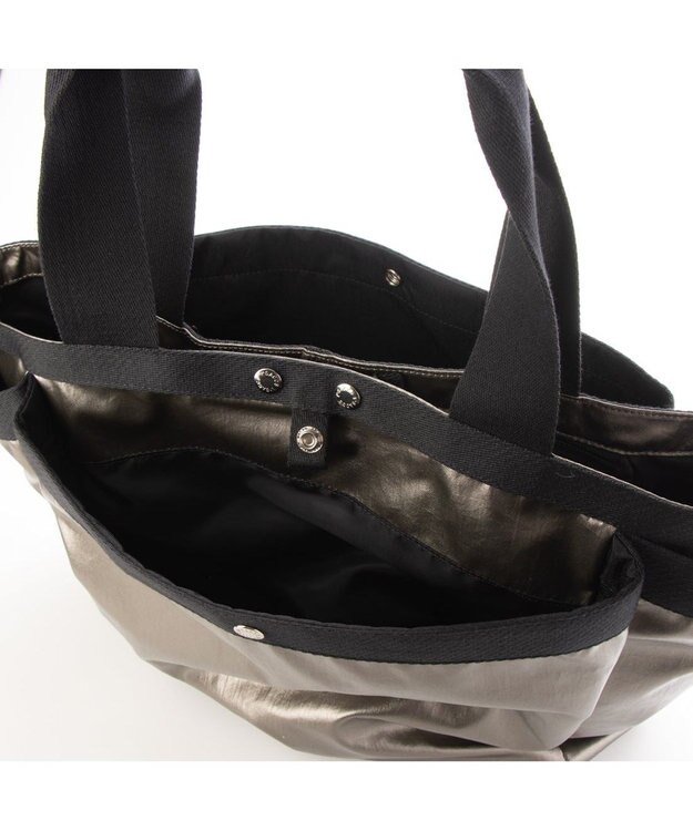 Y'SACCS コーティングワッシャートート Lサイズ ガンメタリック