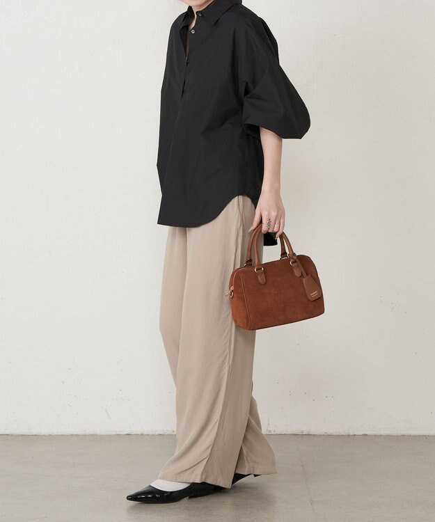 russet  スエード2WAYミニボストンバッグ(CE-1570-WEB) Brown