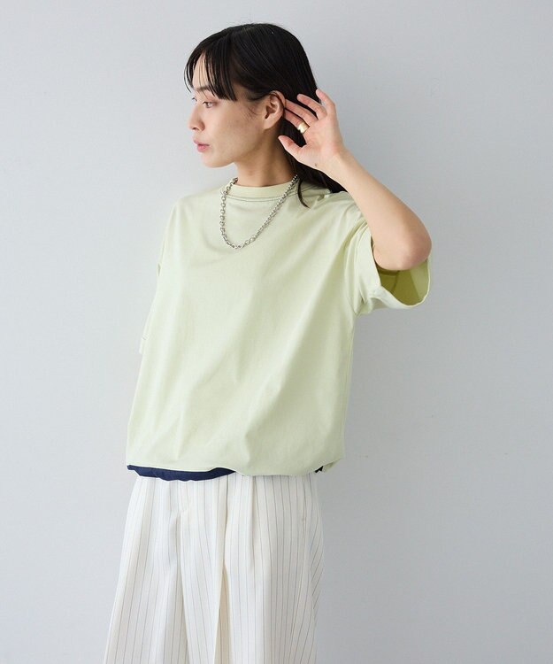 CRAFT STANDARD BOUTIQUE バイカラーヘムプルオーバー Light Green