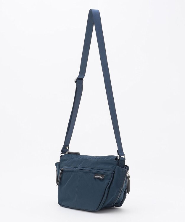 LA BAGAGERIE 【MONICA】サイドジップミニショルダーバッグ ネイビー