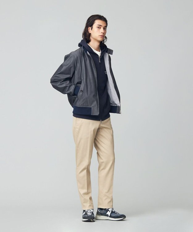 J.PRESS MEN ボンディングデニム ゴルフジャケット ネイビー系