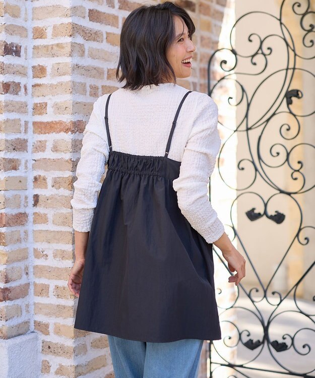 ANY L 【セットアイテム】キャミソール×プルオーバーセット ブラック