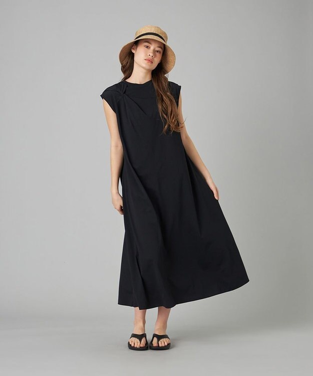 Chacott Chacott BALANCE EasyCare+ツイストワンピース ブラック