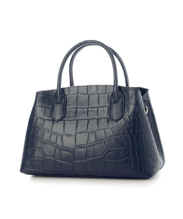 UNBILLION ペルケ perche / WEB直営限定・牛革ユーティリティ・2wayトートバッグS クロコネイビー