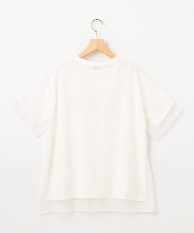 組曲 【WEB限定】チュールレイヤードロゴTシャツ アイボリー系