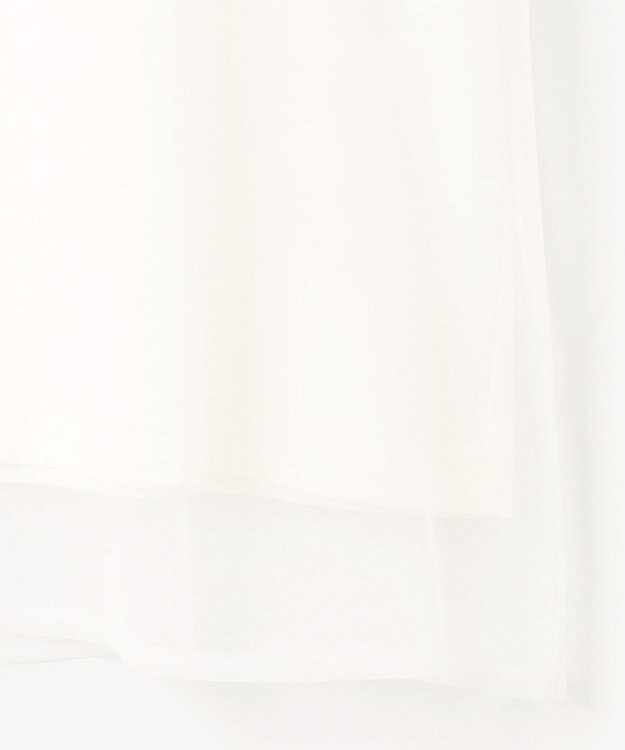 組曲 S 【WEB限定】チュールレイヤードロゴTシャツ アイボリー系