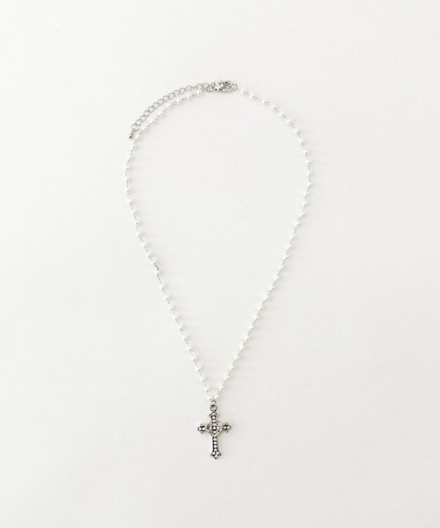 WEGO Lクロスモチーフパールチェーンネックレス 柄2