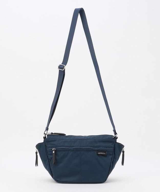 LA BAGAGERIE 【MONICA】サイドジップミニショルダーバッグ ネイビー