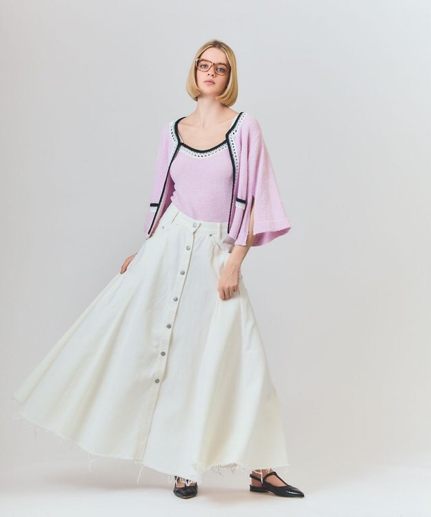 GRACE CONTINENTAL サーキュラーデニムスカート ホワイト