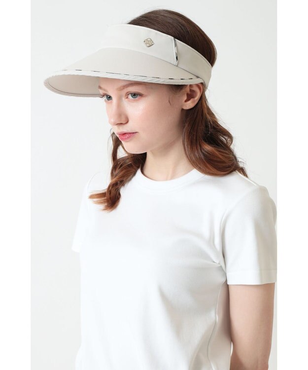 DAKS DAKS GOLF チェックサンバイザー パーチメント