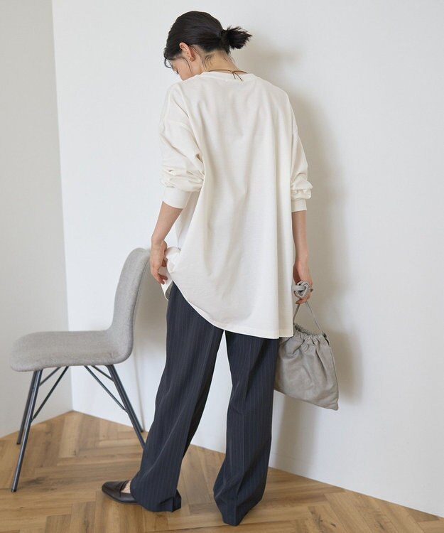 AMERICAN HOLIC コットンロング丈プルオーバー Off White