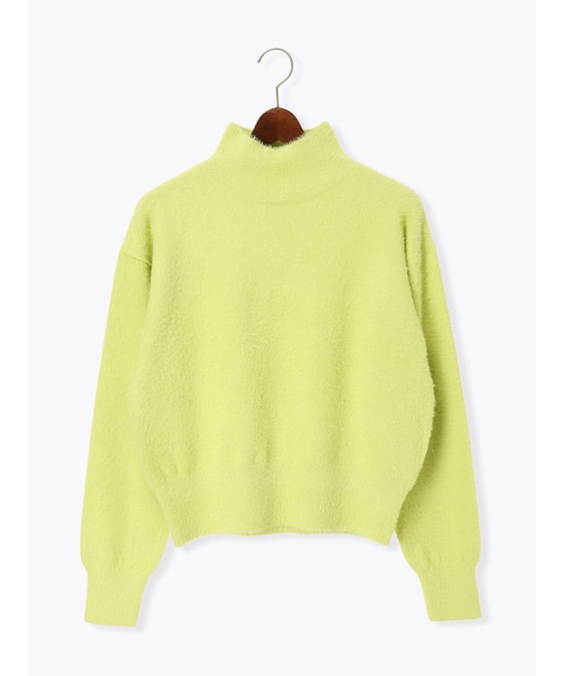 Te chichi 【宮本茉由着用】ハイネックフェザーニット イエロー