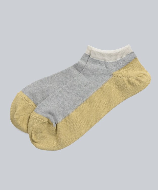 WHITE MAILS 【UNISEX】PAPER  COLOR BLOCK ANKLE ソックス ライトグレー