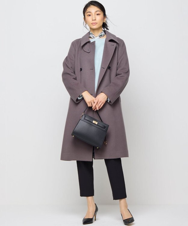 組曲 ベルトデザインスクエアショルダーバッグ ブラック系