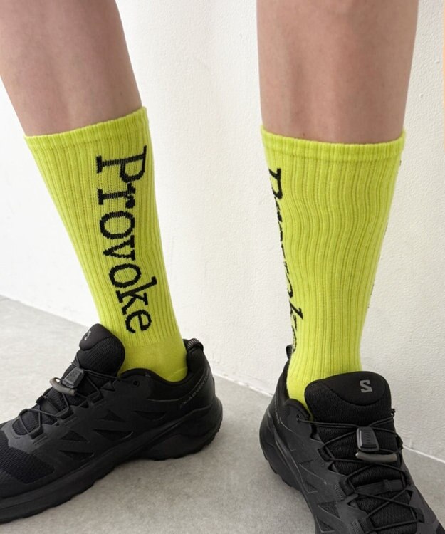 WEGO Provokeロゴソックス（R） ライム