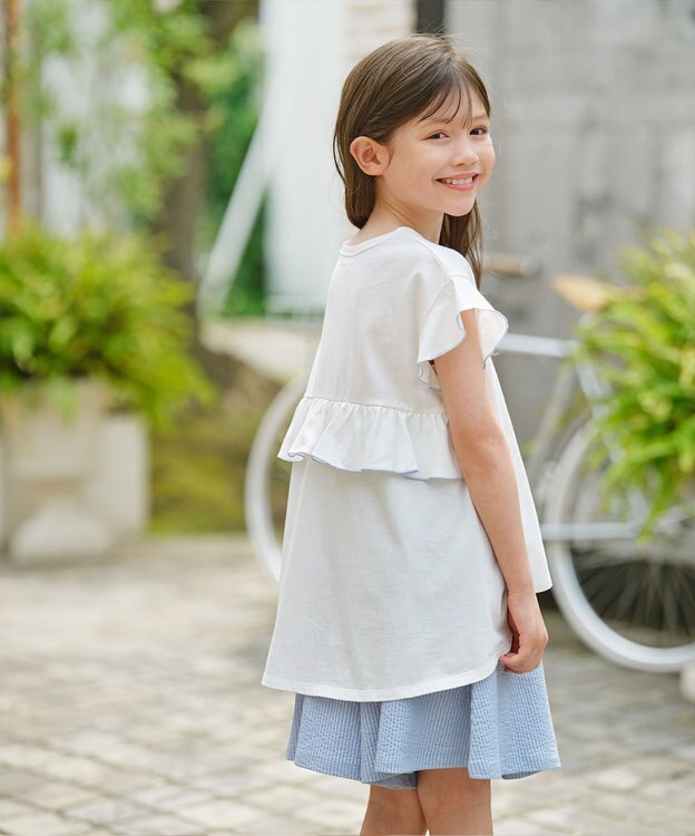 組曲 KIDS 【110-140㎝】バックフリル チュニック オフホワイト