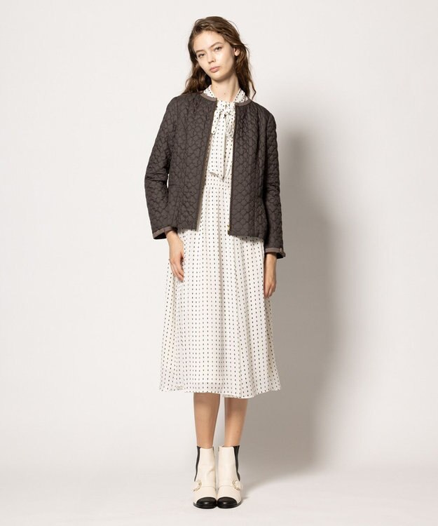 TOCCA 【ヨンア×大人百花×TOCCAコラボ・00サイズあり・洗える】ALLURING BEAUTY ドレス アイボリー×ブラック系