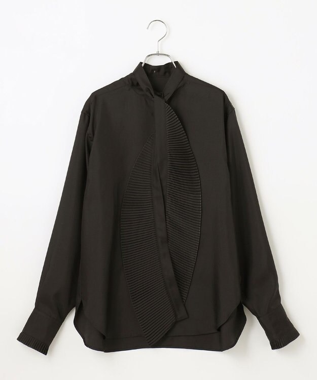 #Newans 【ANSWER for ファッショニスタ】プリーツボウタイ付シャツ ブラック系