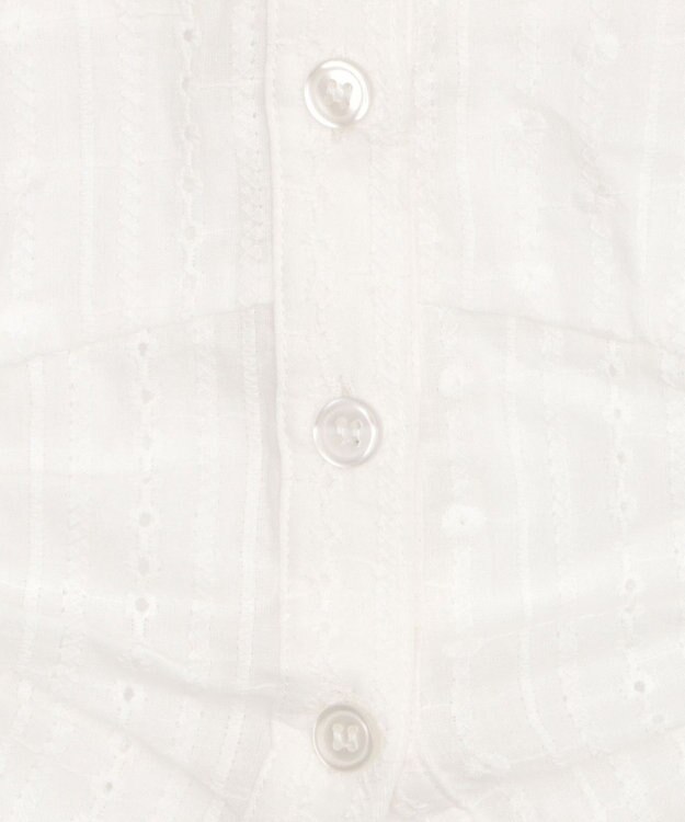 WEGO ギャザーデザインノースリーブブラウス ホワイト