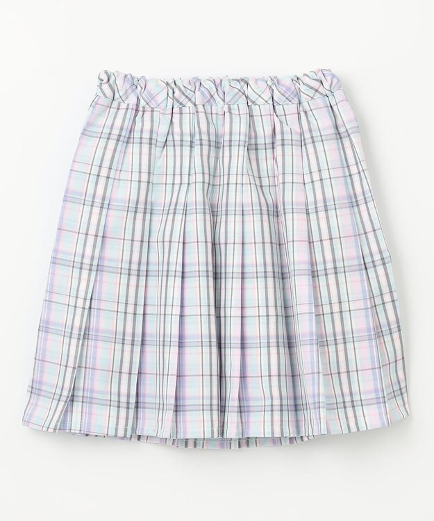 ANY KIDS チェック柄 ガーリー スカパン ミント系