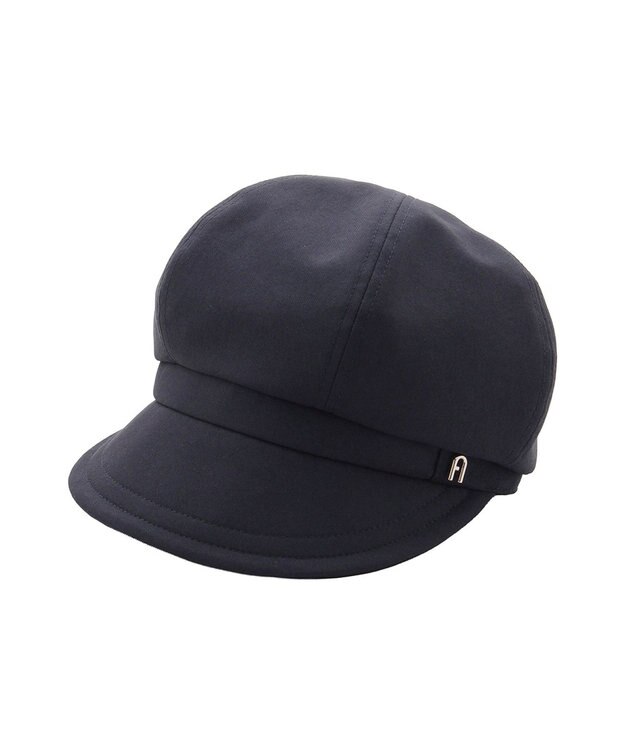 MOONBAT 【遮光100％/遮熱/UVカット】FURLA(フルラ)アーチロゴ キャスケット 帽子 無地 サイズ調整可能/手洗い可能/日本製 ディープブルー
