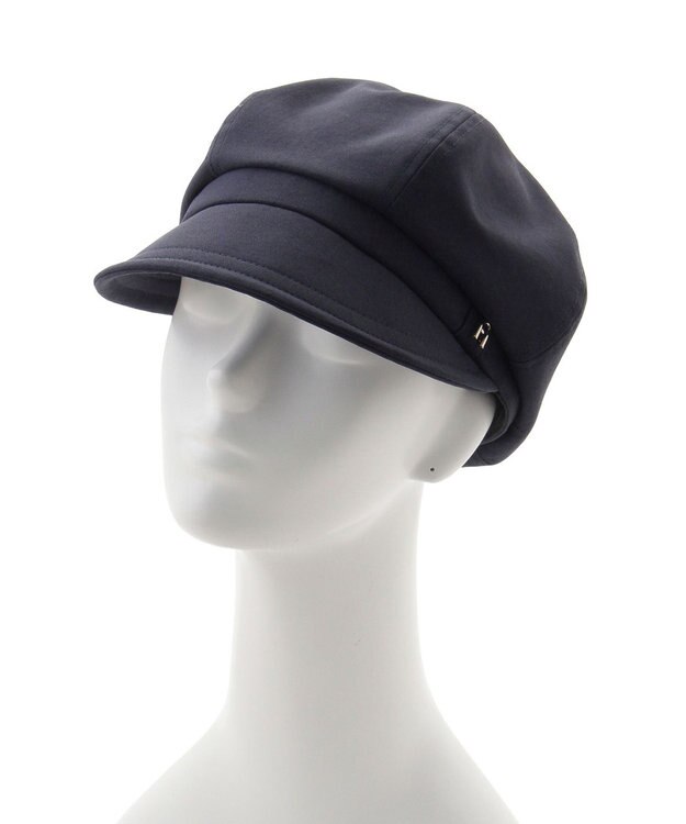 MOONBAT 【遮光100％/遮熱/UVカット】FURLA(フルラ)アーチロゴ キャスケット 帽子 無地 サイズ調整可能/手洗い可能/日本製 ディープブルー