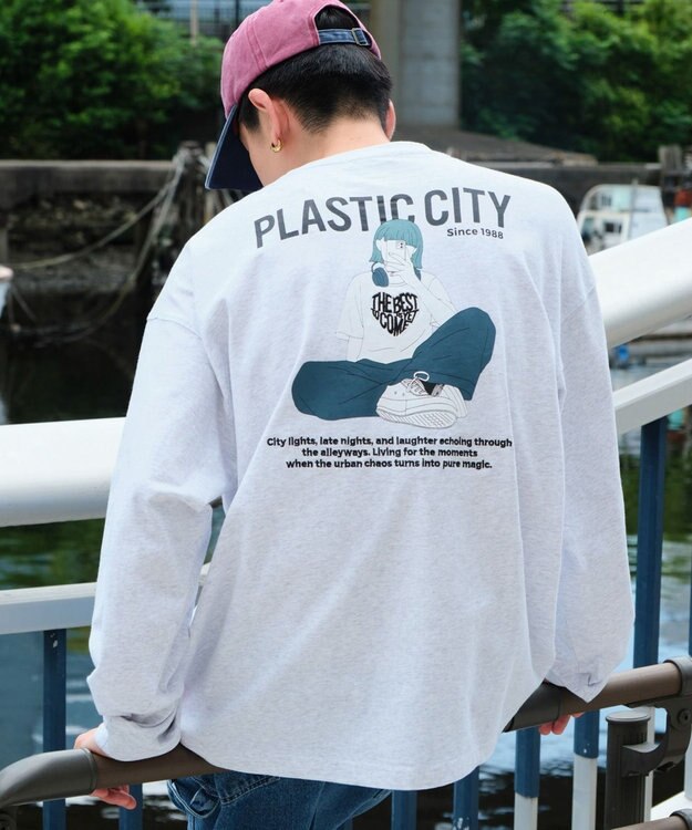 WEGO 【ユニセックス着用ITEM】ガールフレンドグラフィックBIGロンT（LS） ライトグレー