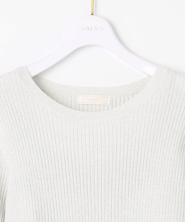 ANY SIS L 【洗える・2SET】カットデザインスタイルアップ ワンピース×ニット モカ×アイボリー