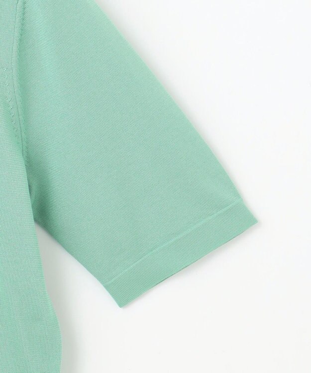自由区 【アンサンブル対応・洗える】アセテートコットンプルオーバー ニット グラスグリーン
