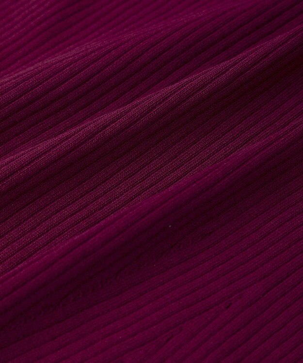 earth music&ecology ランダムリブボトルネックノースリーブニット Bordeaux