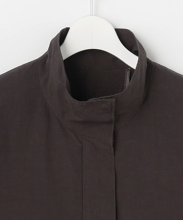 自由区 【カタログ掲載・春の必需品・オンオフ使える】コットンリネンウェザーライト コート ブラウン