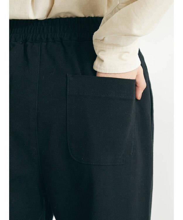 CRAFT STANDARD BOUTIQUE 裏起毛ツイルワイドパンツ Black