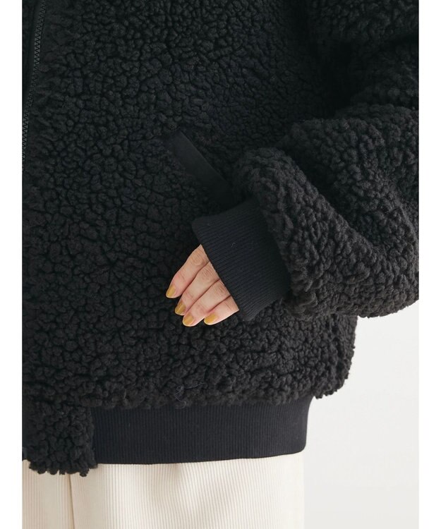 Green Parks ・Ｄｏｕｂｌｅ　Ｆｌａｇｓ　　ボアブルゾン Black