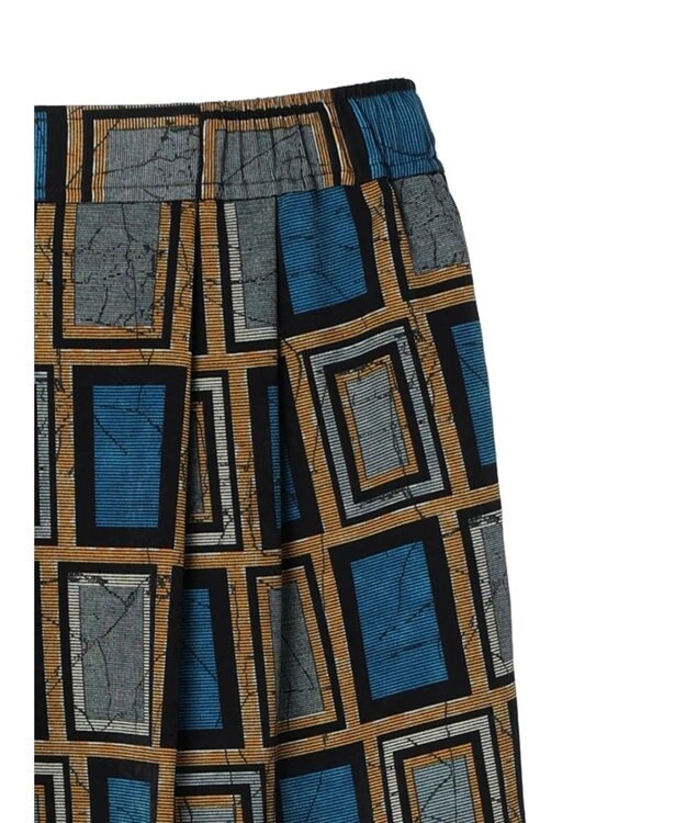 Green Parks アフリカン柄イージーパンツ Blue