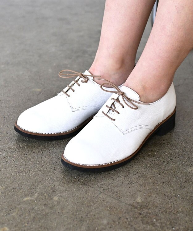 Pointer 本革軽量レースアップローファー ホワイト