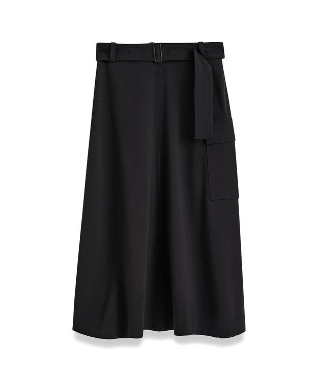 JOSEPH フルイドツイル　ユーティリティスカート Black