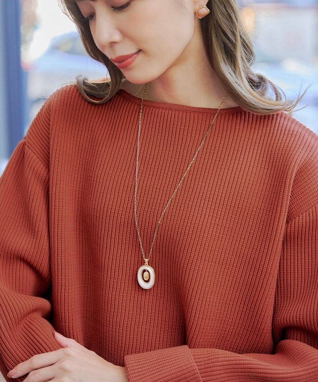 Tiaclasse 【洗える】軽量ワイドスリーブニット オレンジ