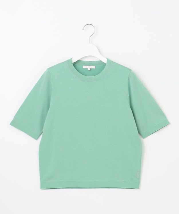 自由区 【アンサンブル対応・洗える】アセテートコットンプルオーバー ニット グラスグリーン