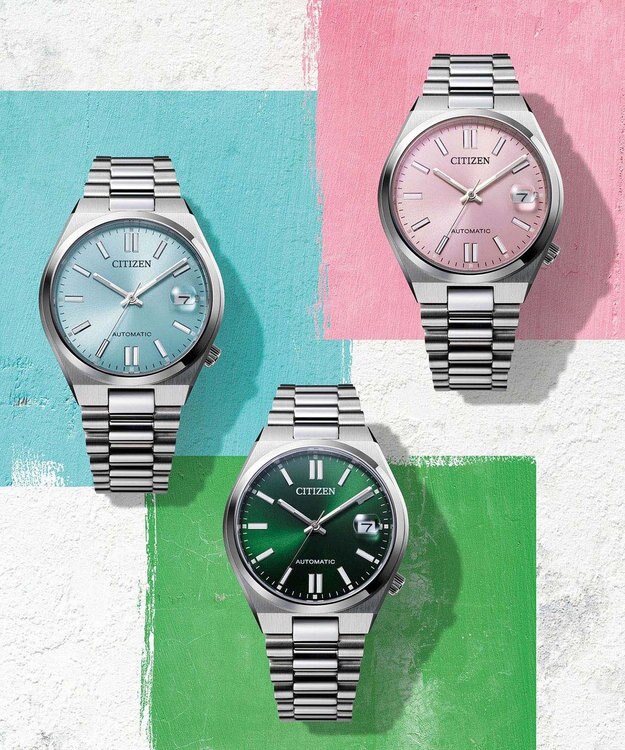 CITIZEN 【TSUYOSA 37mm】アイスブルーがさわやかなメカニカルウオッチ NJ0200-50L ブルー