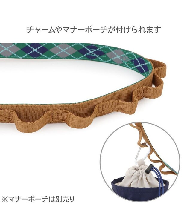 PET PARADISE ペットパラダイス チェック柄 リード ＳＭ 中型犬 グリーン