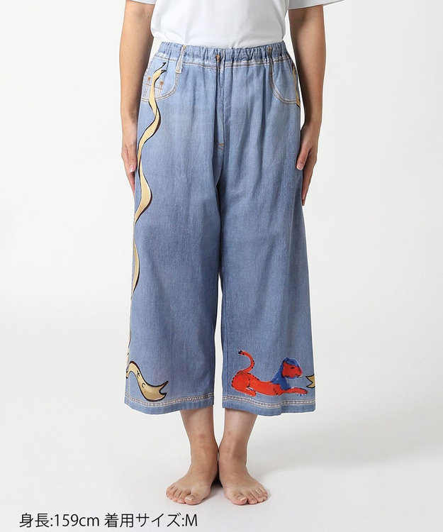 tsumori chisato SLEEP ツモリチサト ボトムス 8分丈 ルームウェア レディース UOT159 /ワコール ブルー