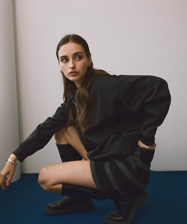 OP／FILA 【ocean pacific】ふんわりハグニットショートパンツ ブラック