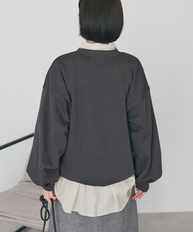 AMERICAN HOLIC フレンチロゴ裏起毛プルオーバー Charcoal Gray