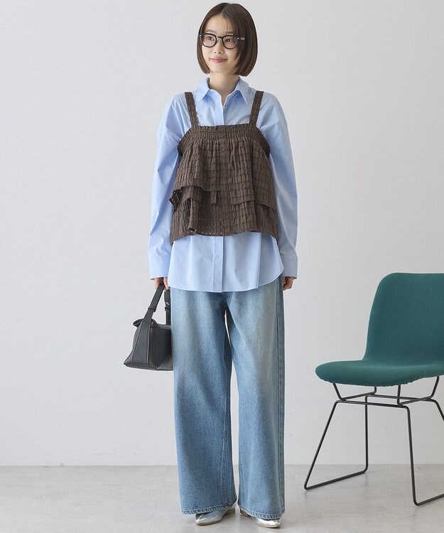 AMERICAN HOLIC シアーチェックビスチェ Brown