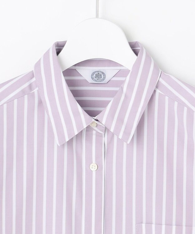 J.PRESS LADIES S エステネージュストライプ シャツ ブラウス ラベンダーストライプ系